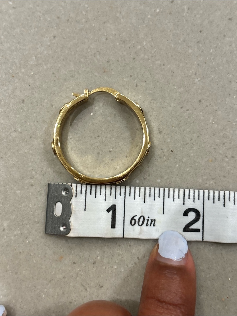 Tory Burch Gold-Tone Logo Hoop Earrings - Picture 3 of 5
